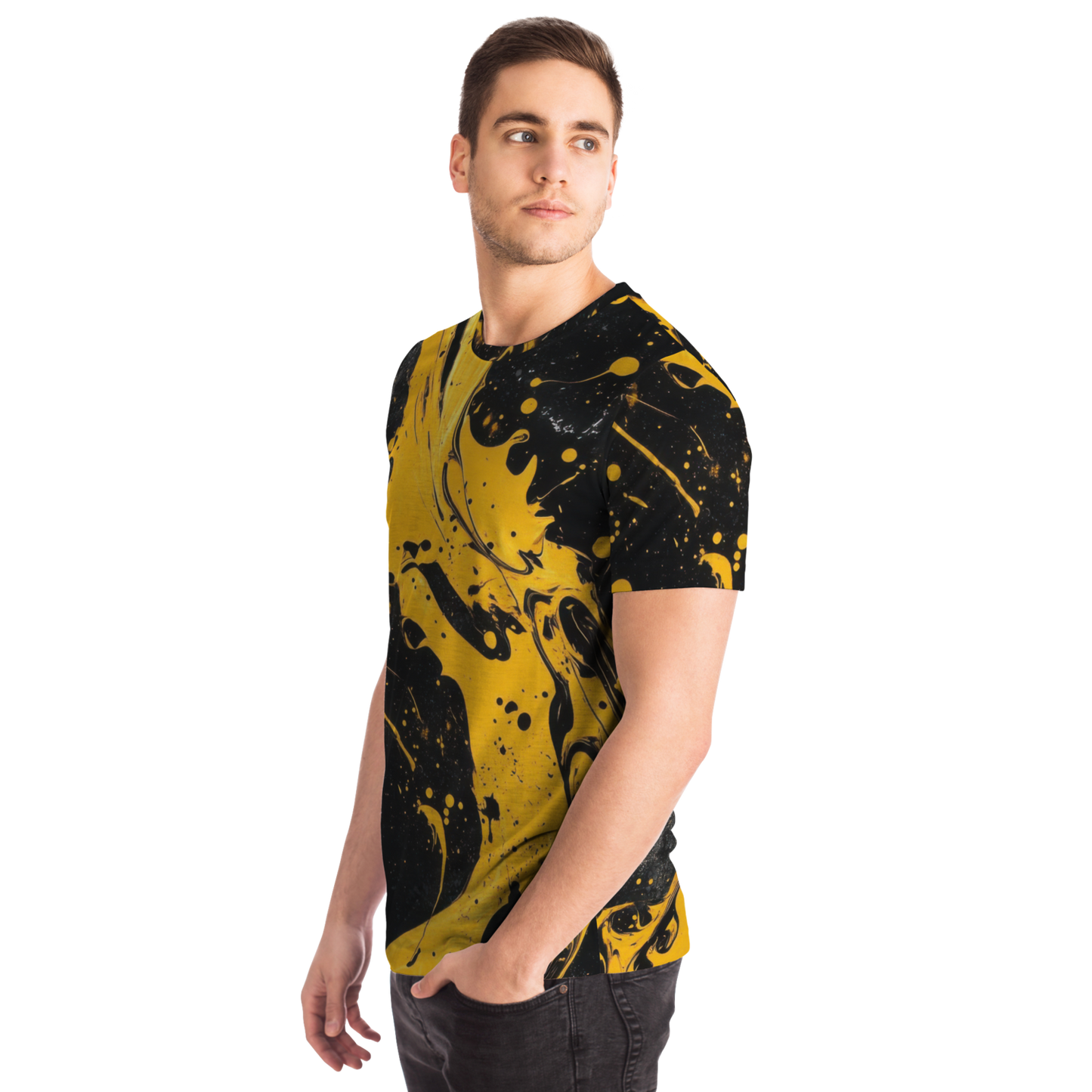 Black & Yellow Paint Splatter